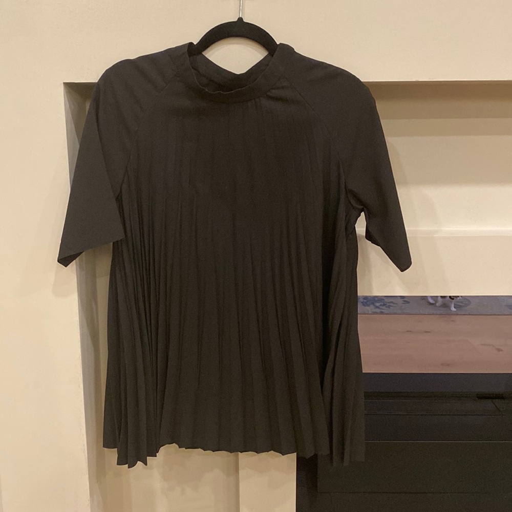 Renee C Accordion Pleat Blouse